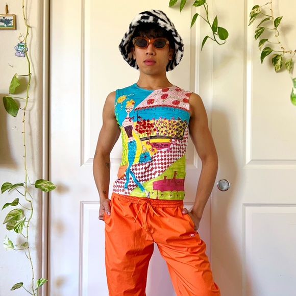 American Vintage Tops - Vintage Y2K Colorful Beaded Tank Top